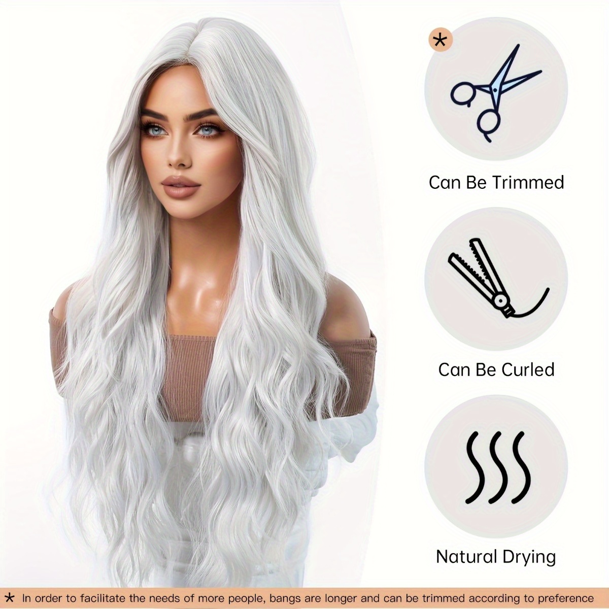 Hair Care Natur - Peruka z włókna syntetycznego marki Anxin: