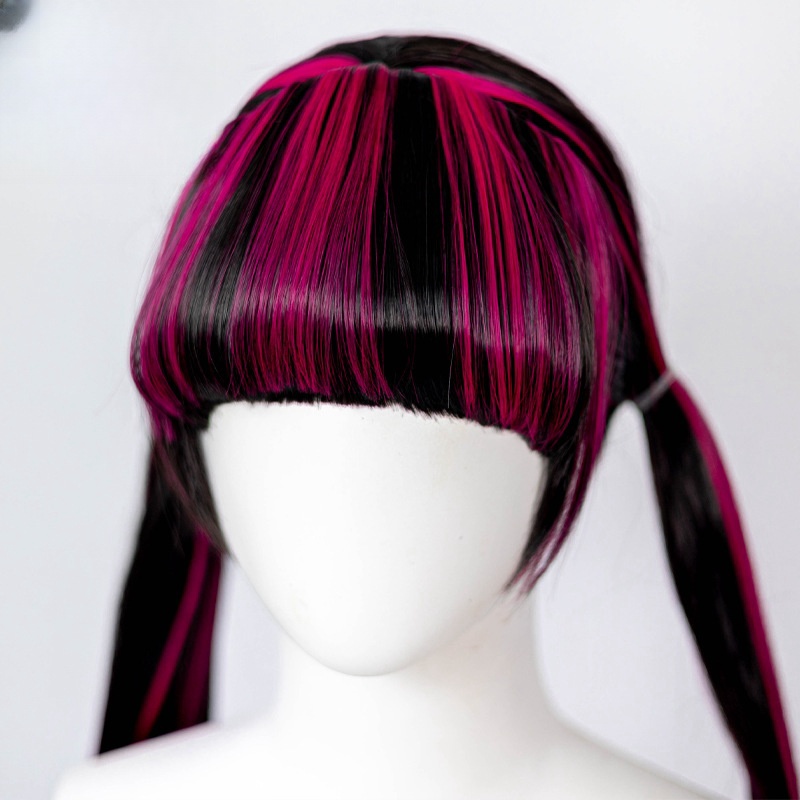 Braiding Hair Kanekalon - Peruka REEWES 40 cali, długa, czarno-różowa,