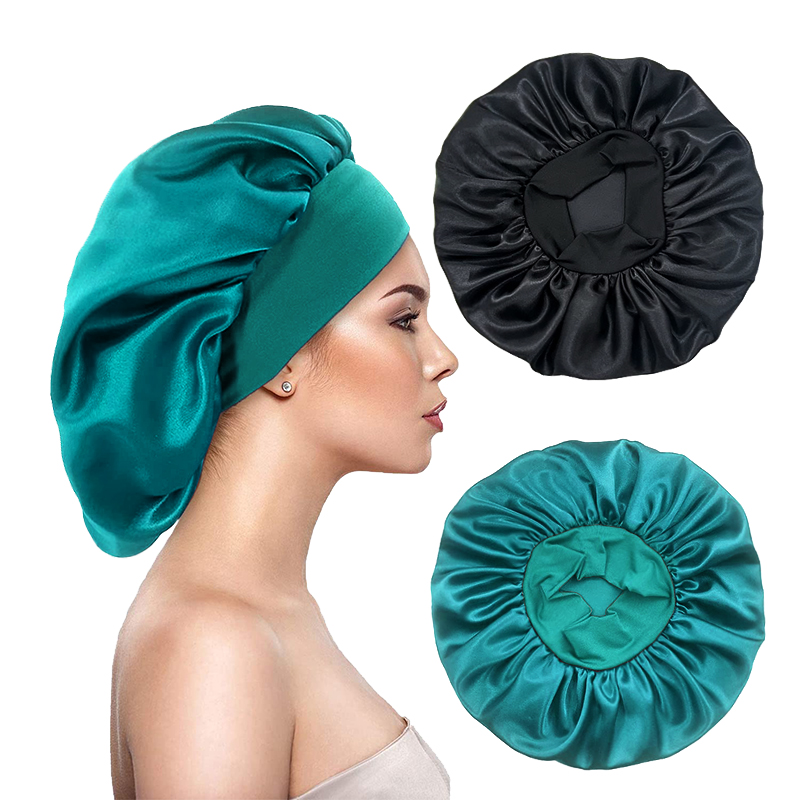 Hair Care China - 2 SZT./LOT Damskie satynowe czepki jednolitego